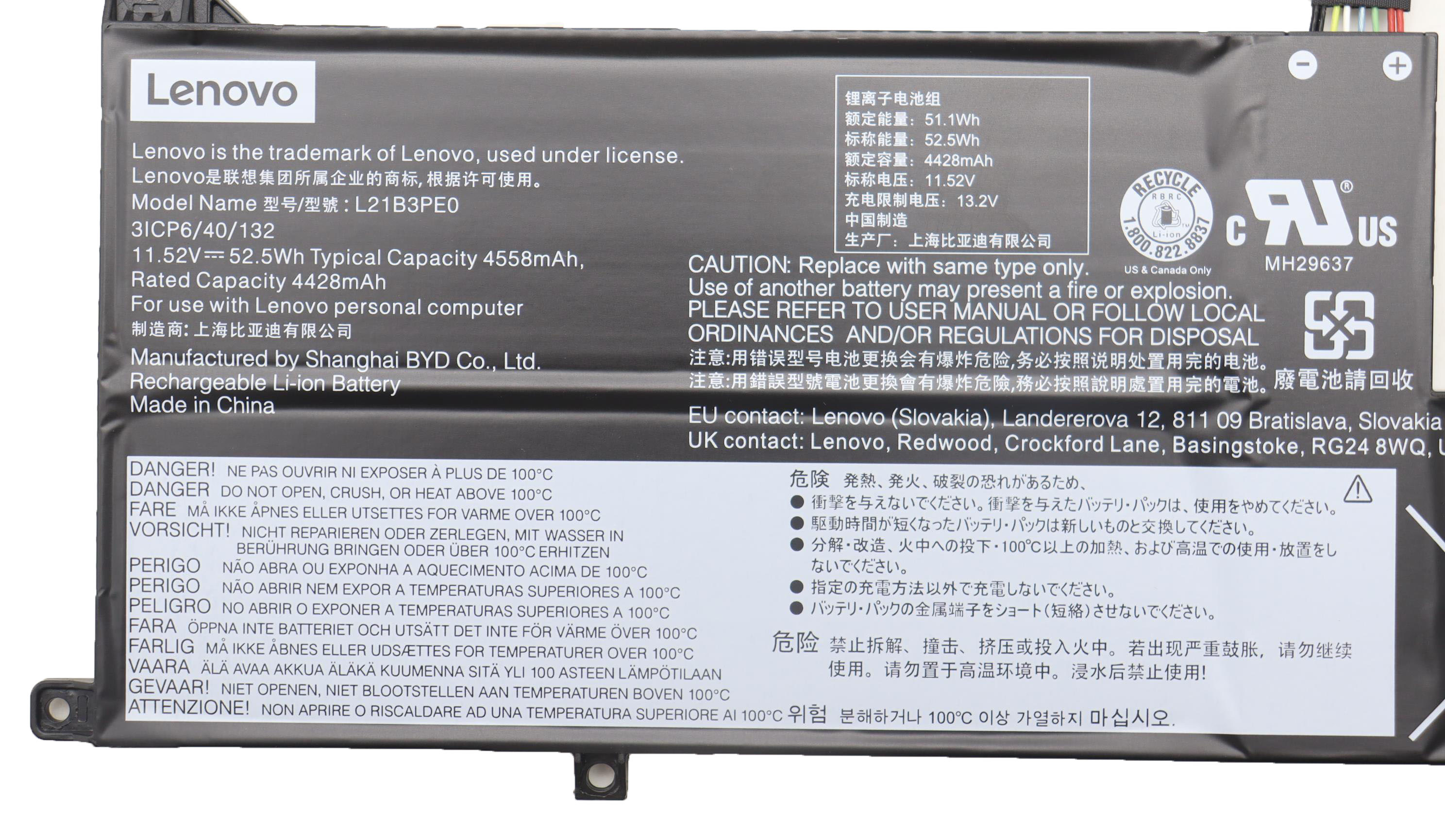 Origineel 52.5Wh 4605mAh Lenovo IdeaPad Flex 5 14ABR8 82XX009PMH Accu Batterij