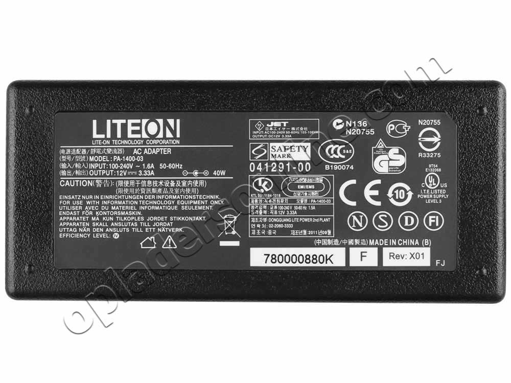 40W HP x2301 2311X 2311F 2311xi LED Monitor AC Adapter Voeding Oplader