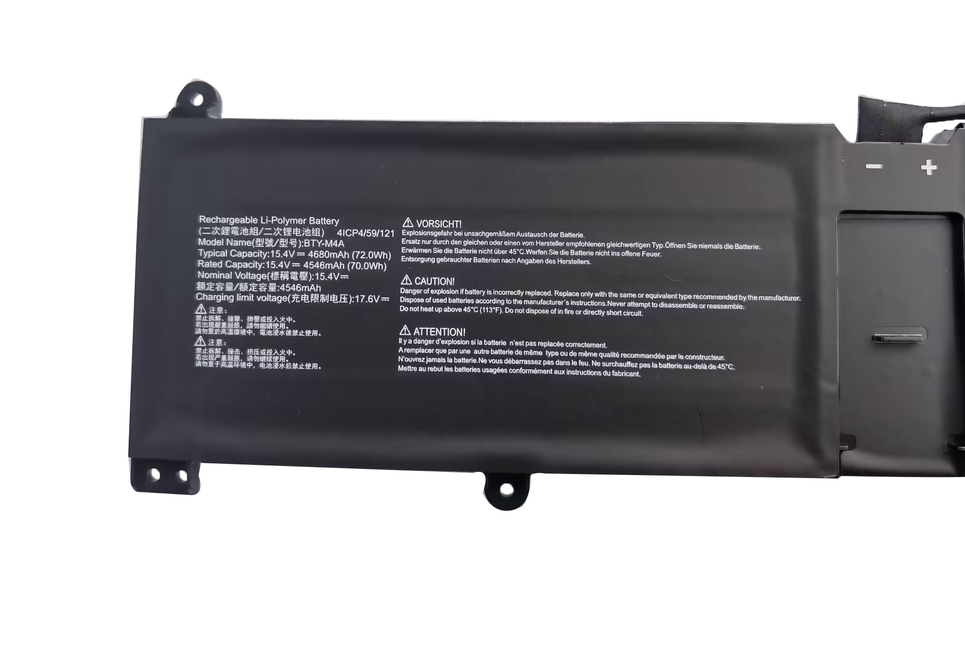 Accu Batterij MSI 9S7-14K111-014 4650mAh 72Wh