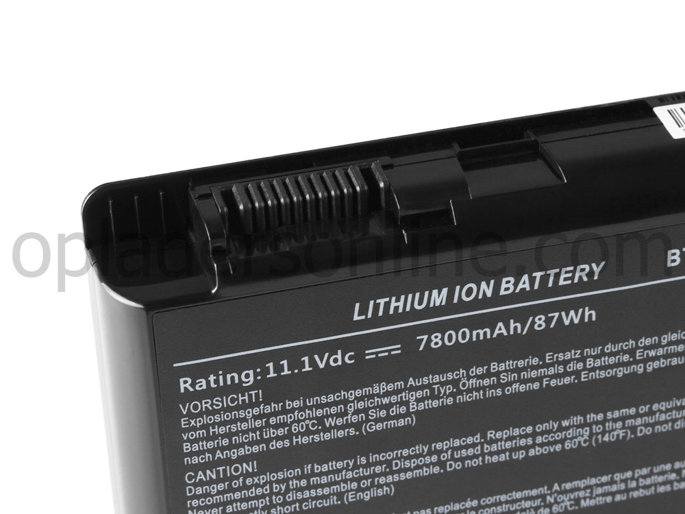 7800mAh MSI WT70 2OK-1899NL WT70 2OK-2053FR Accu Batterij