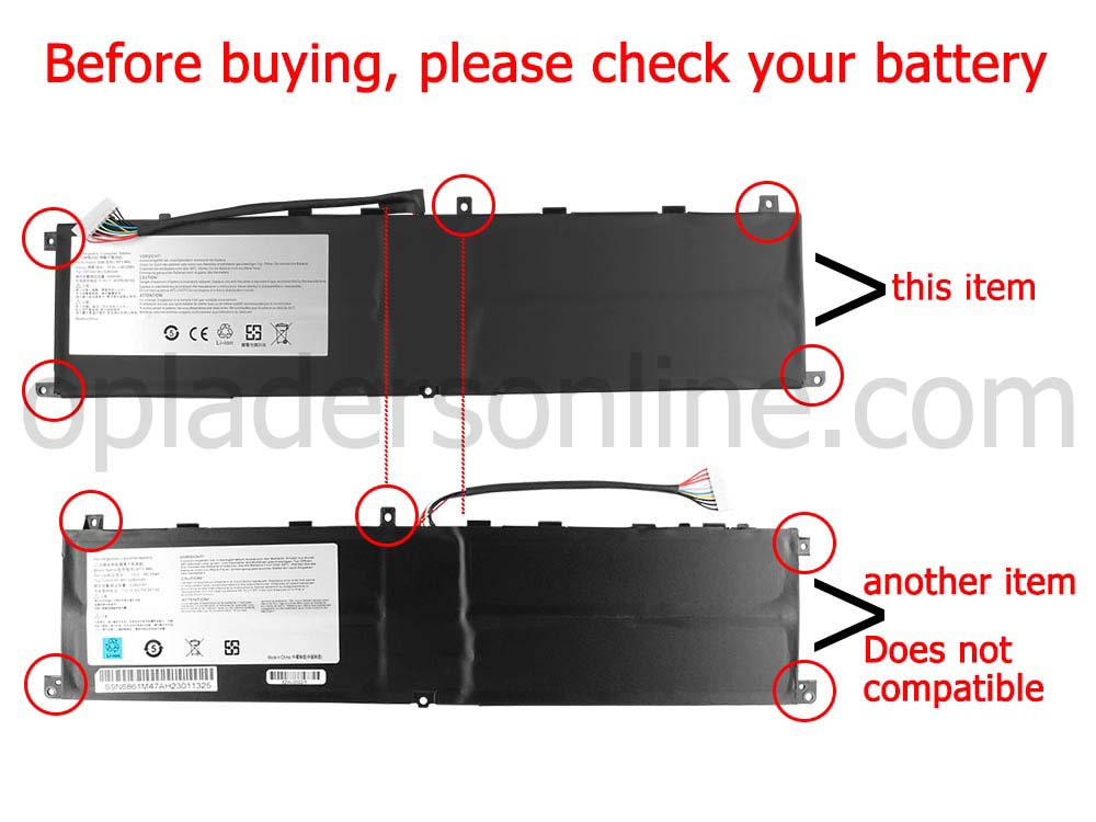 Accu Batterij MSI 541389480002 5380mAh