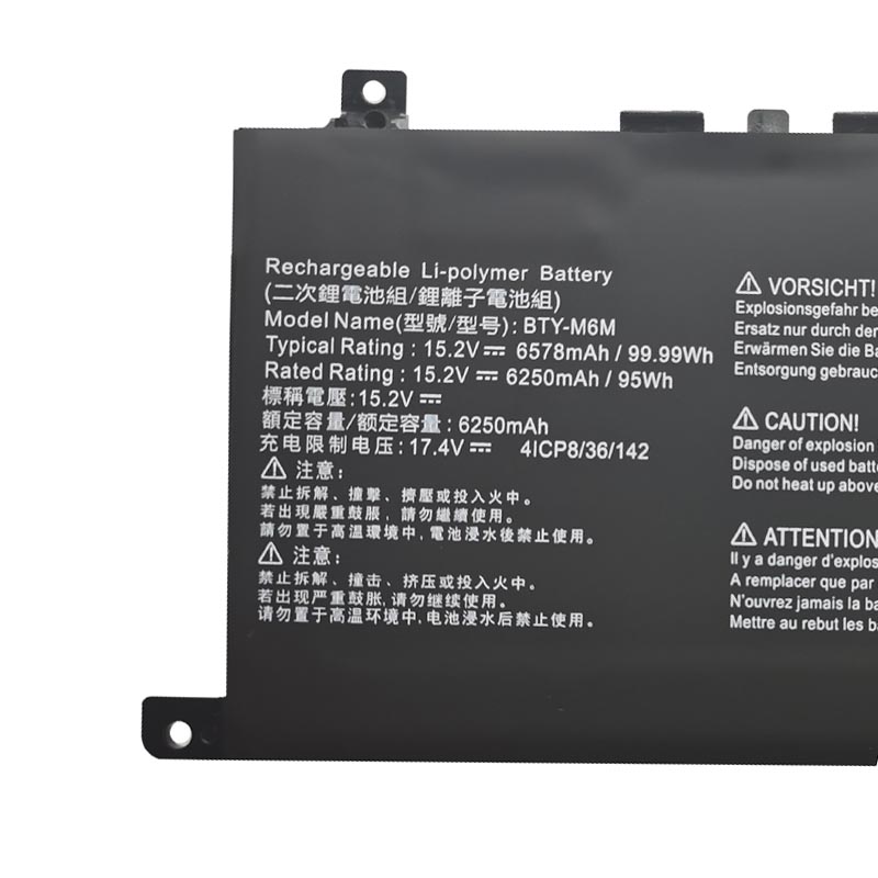 Accu Batterij MSI 9S7-17P311-003 6578mAh/6250mAh