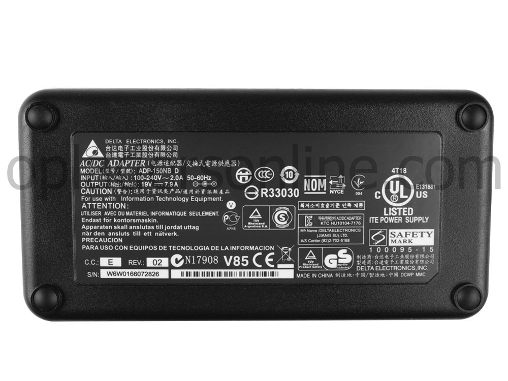 150W Medion AKOYA E7227 E7227T AC Adapter Voeding Oplader