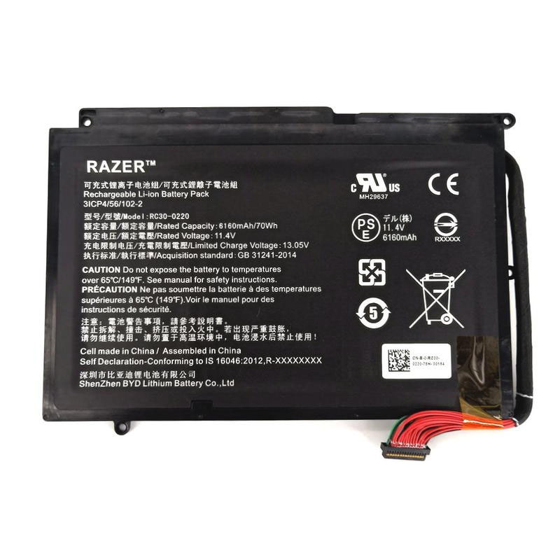 Originele 6160mAh 70Wh 3 Cellen Razer Blade Pro GTX 1060 Accu Batterij