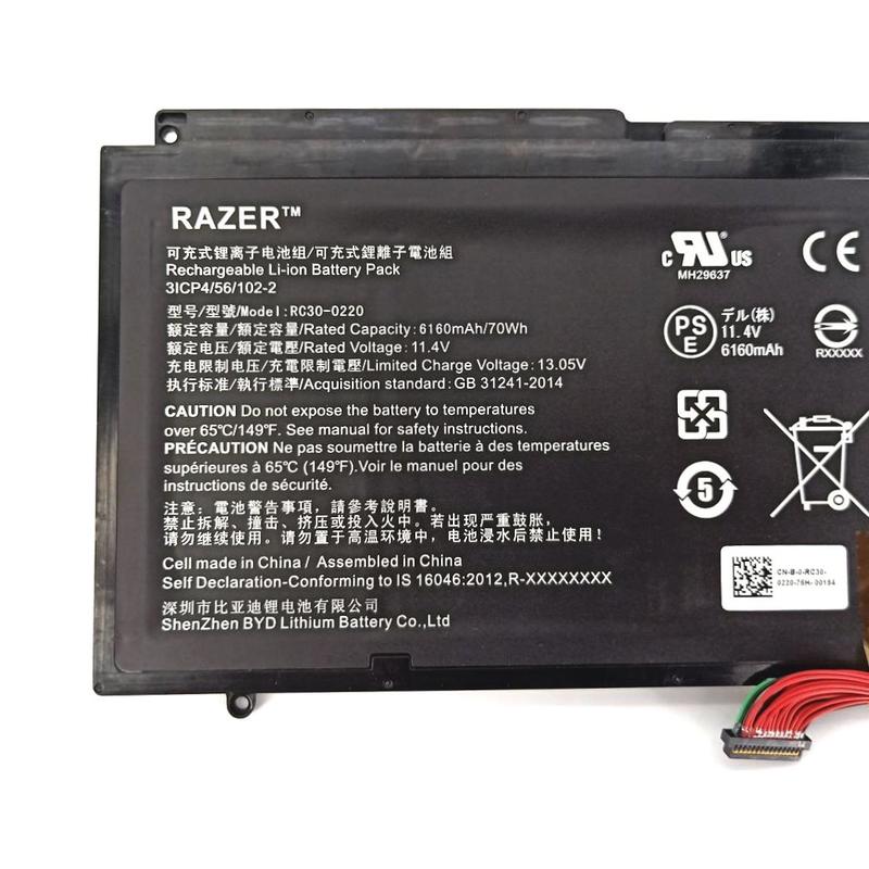 Originele 6160mAh 70Wh 3 Cellen Razer Blade Pro GTX 1060 Accu Batterij