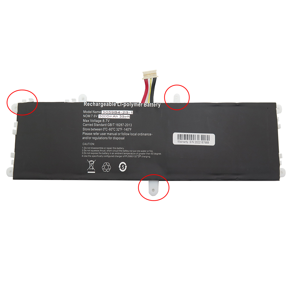 Chuwi GemiBook Pro 14 CWI529 Q512G20090943 Accu Batterij 5000mAh 38Wh 4 Cellen