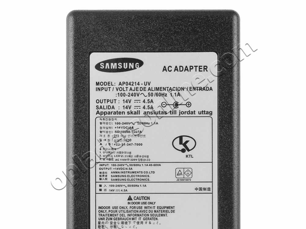 63W Samsung UE32N5300AW Adapter Voeding Oplader + Koord