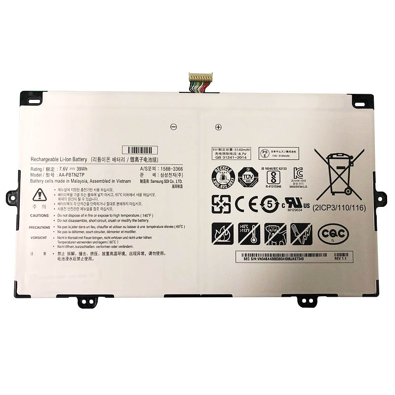 Originele Samsung Chromebook Plus XE513C24 Accu 7.6V 5140mAh 39Wh 2 Cellen