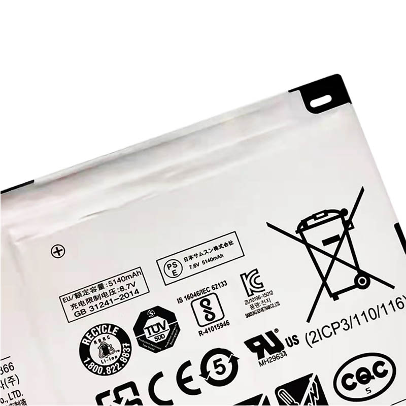 Originele Samsung Chromebook Plus XE513C24 Accu 7.6V 5140mAh 39Wh 2 Cellen