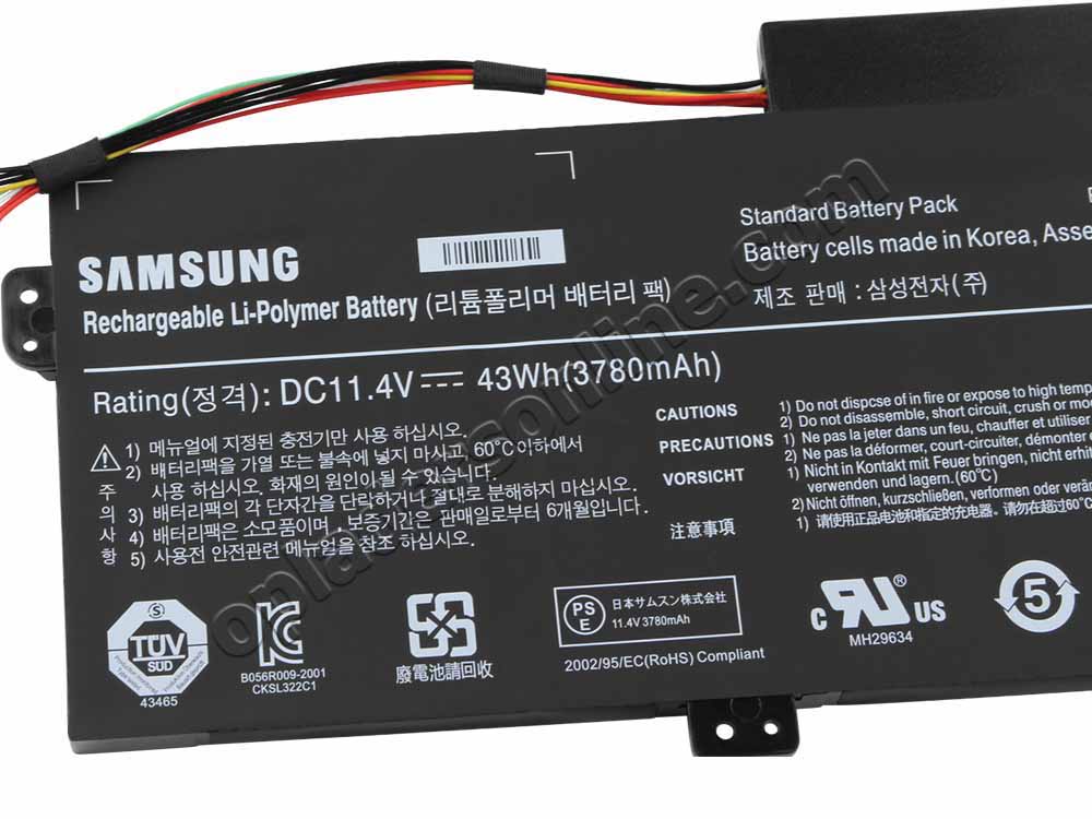 Originele Samsung 340XAA 340XAA-K03 340XAA-K04 Accu Batterij 43Wh