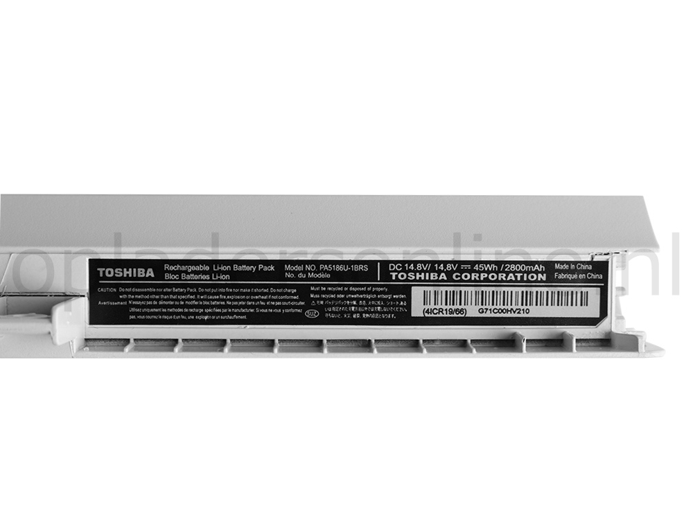 45Whr Toshiba Satellite C50-B-12X L50-B-137 L50-B-1UU Accu Batterij