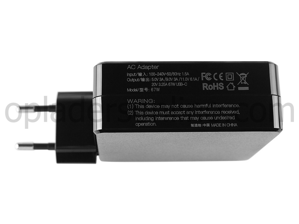 67W USB-C TYPE-C Xiaomi Black Shark 3 Pro SHARK MBU-A0 Adapter Voeding Oplader
